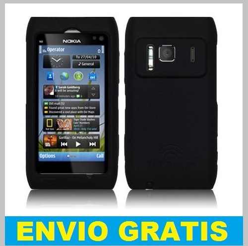FUNDA SILICONA PARA NOKIA N8 NEGRA